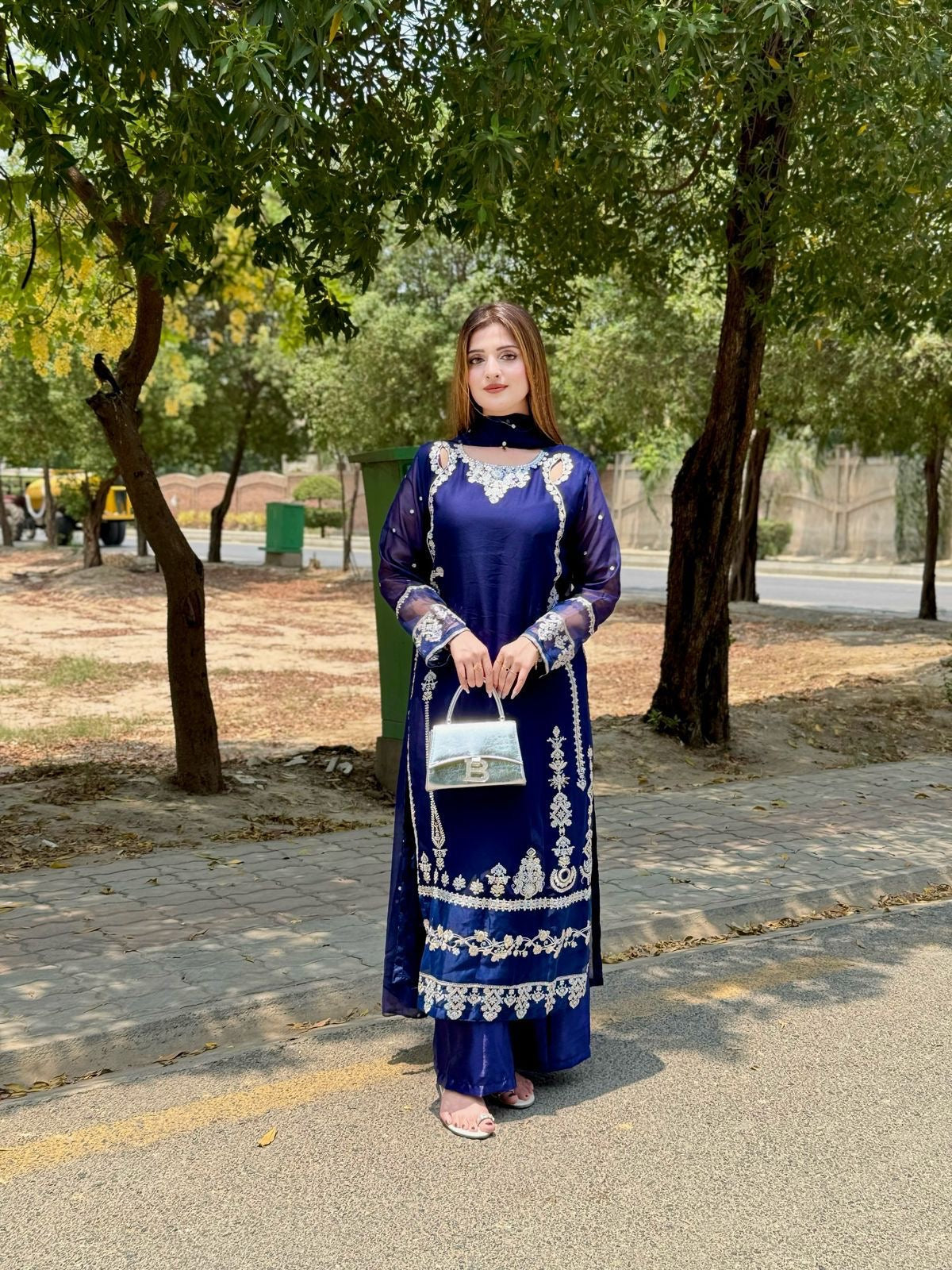 Lipsa - Beautiful Soft Georgette Navy Blue Readymade Suit