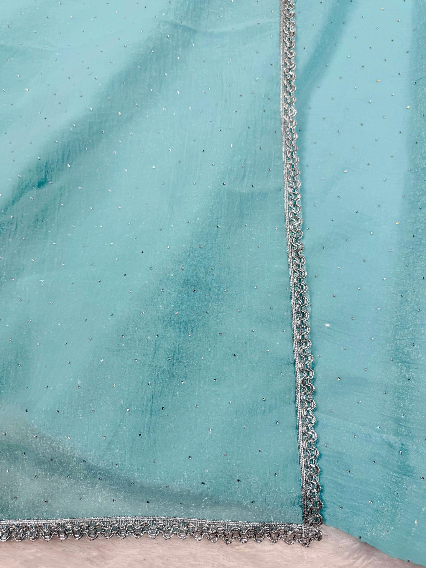 Shanaya Premium Silk Pastel Blue Anarkali Suit with Huge Flair Fully Stitched
