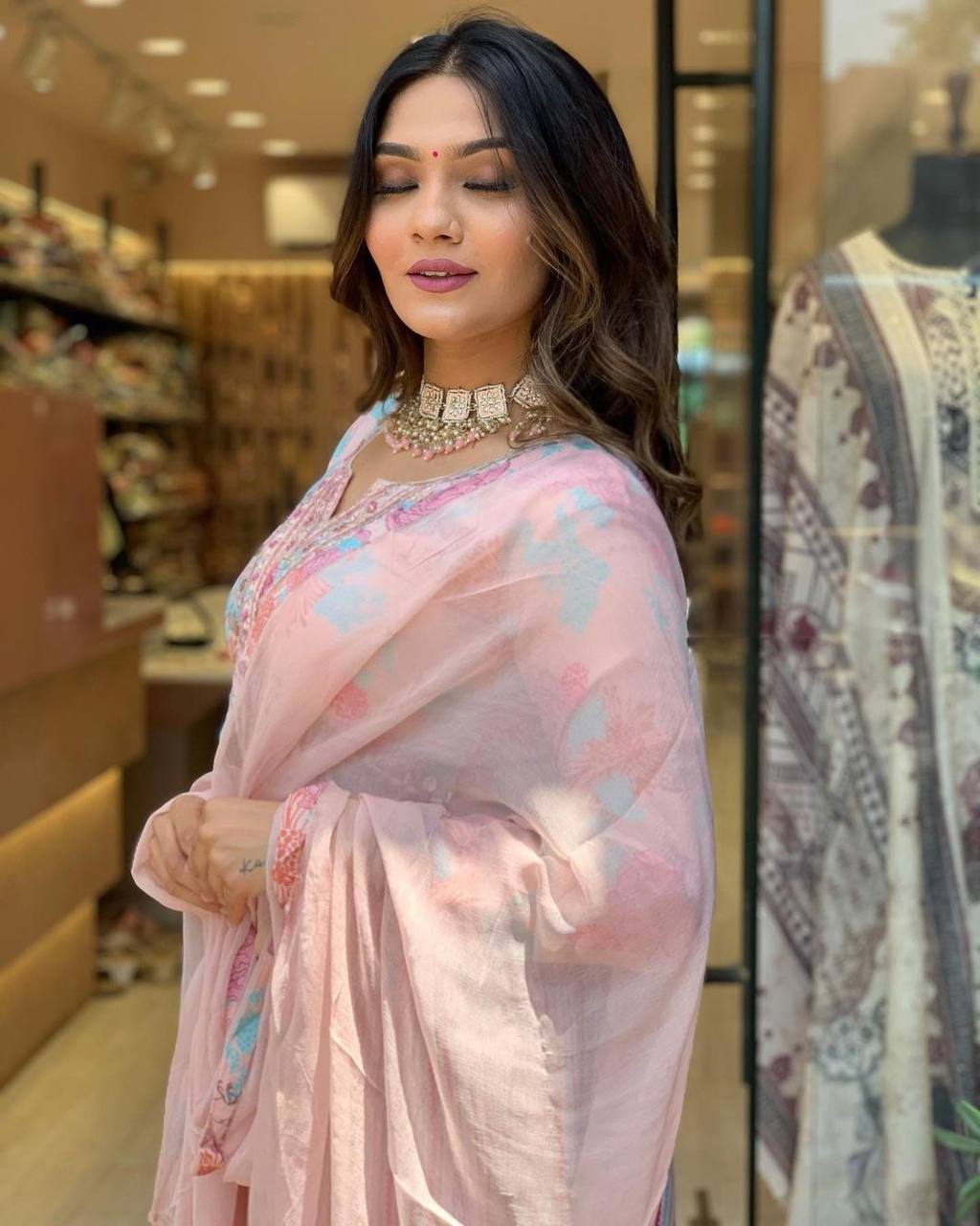 Light pink kurta set