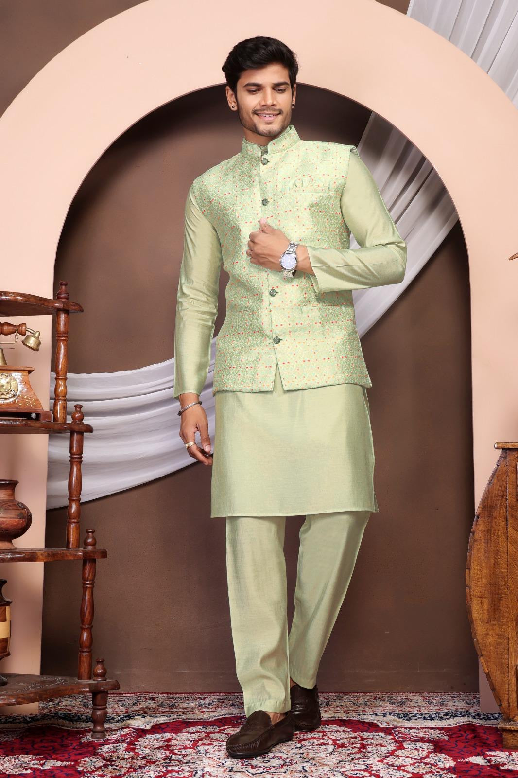 Ethnic Jacket Kurta Set for Men - Weddings & Festivals