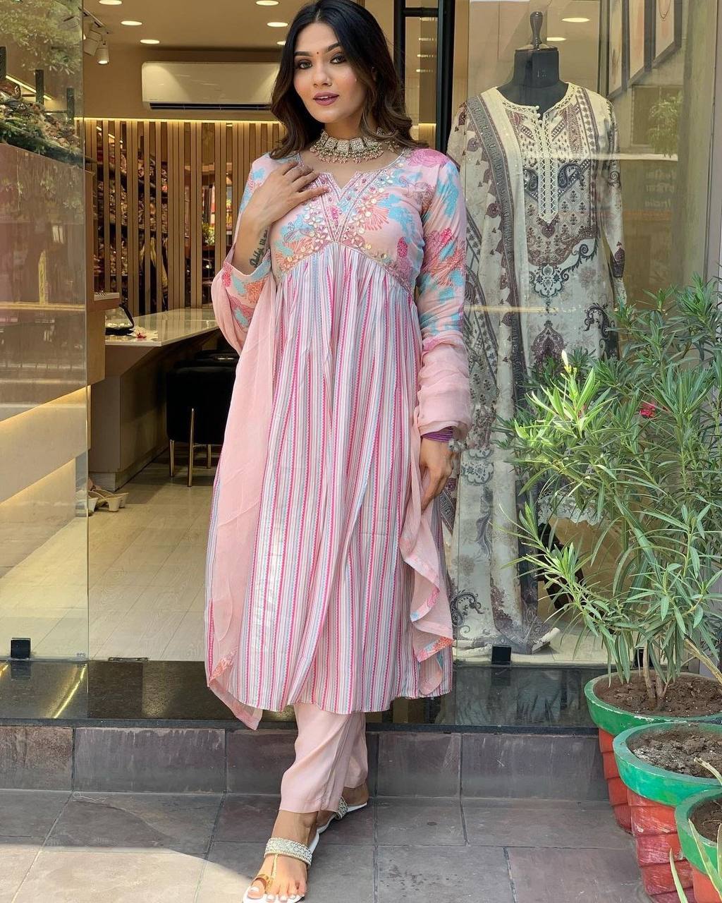 Light pink kurta set