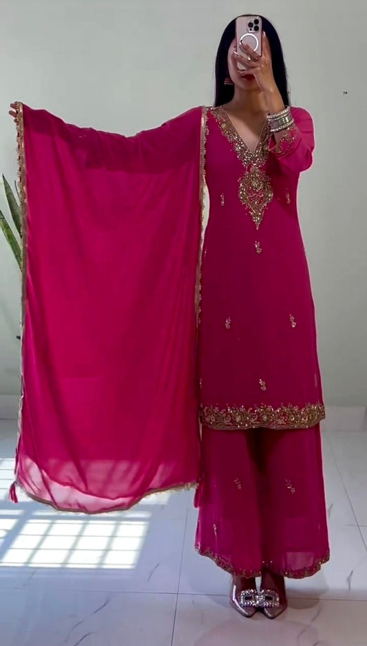 Zariya - Soft Georgette beautiful Punjabi Suit Fully Stitched