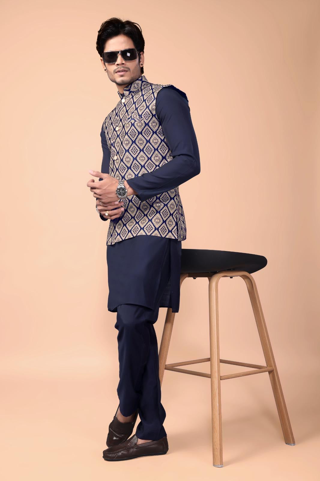 Royal Koti Kurta with Pajama - Wedding & Festival Special Outfit for Men