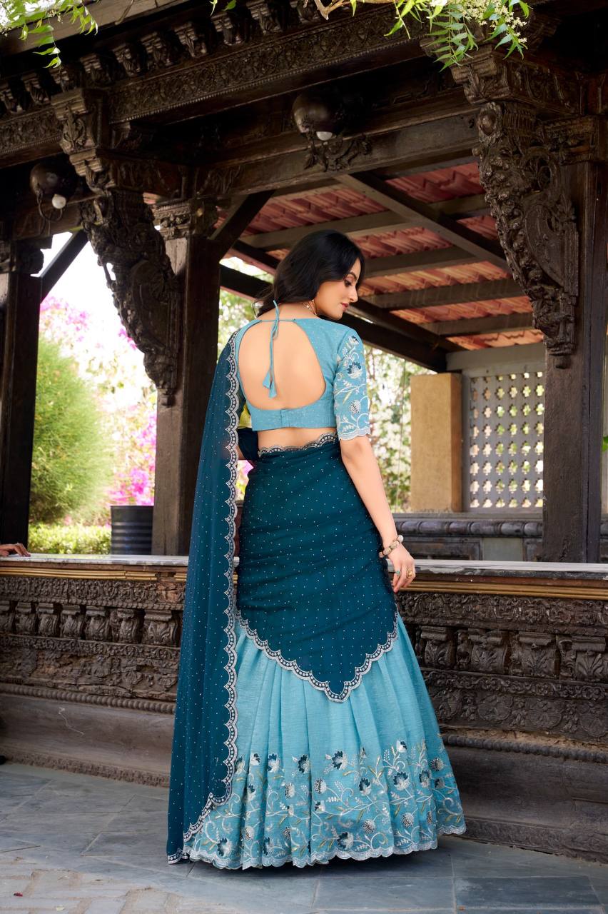 Beautiful Embroidered Fully Stitched Lightweight Lehengas