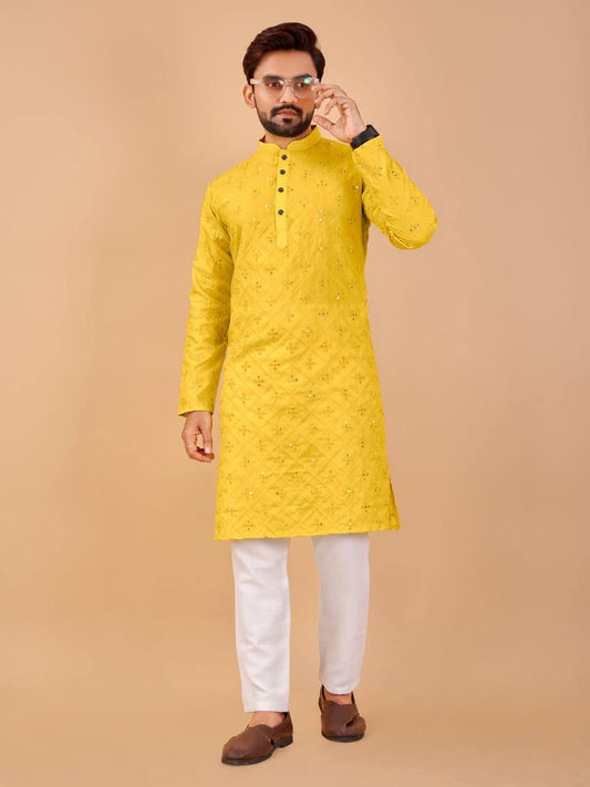 Mirror work kurta with pant