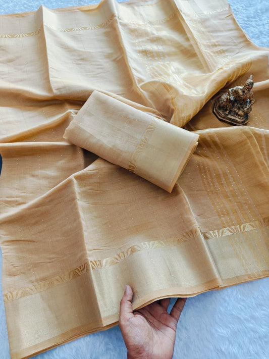 Hansini - Classic Silk Saree in Beautiful Pastel Colours with Fully Stitched Blouse of your style