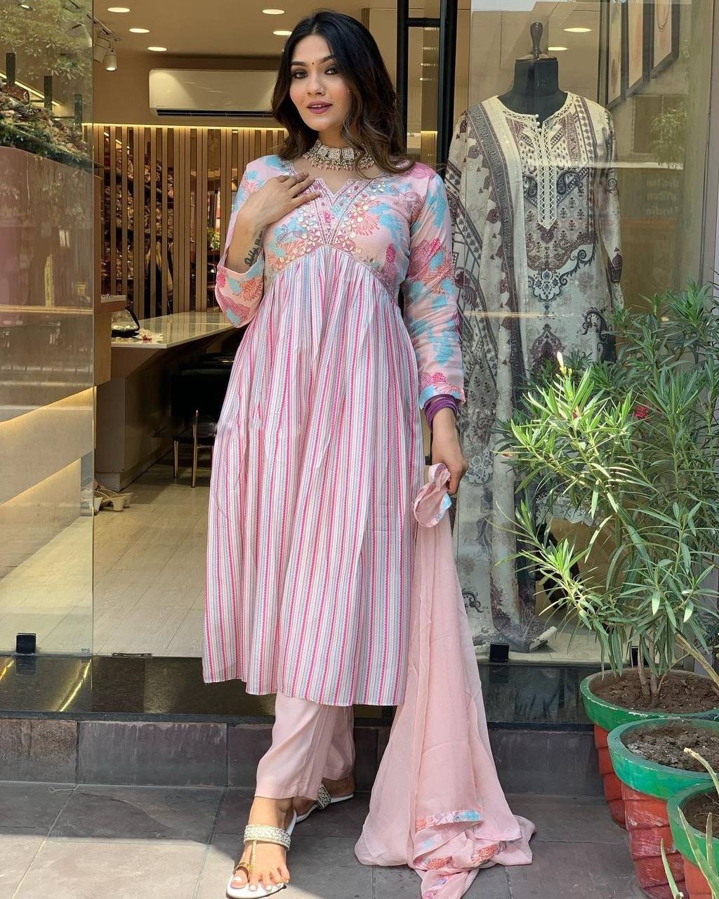Light pink kurta set