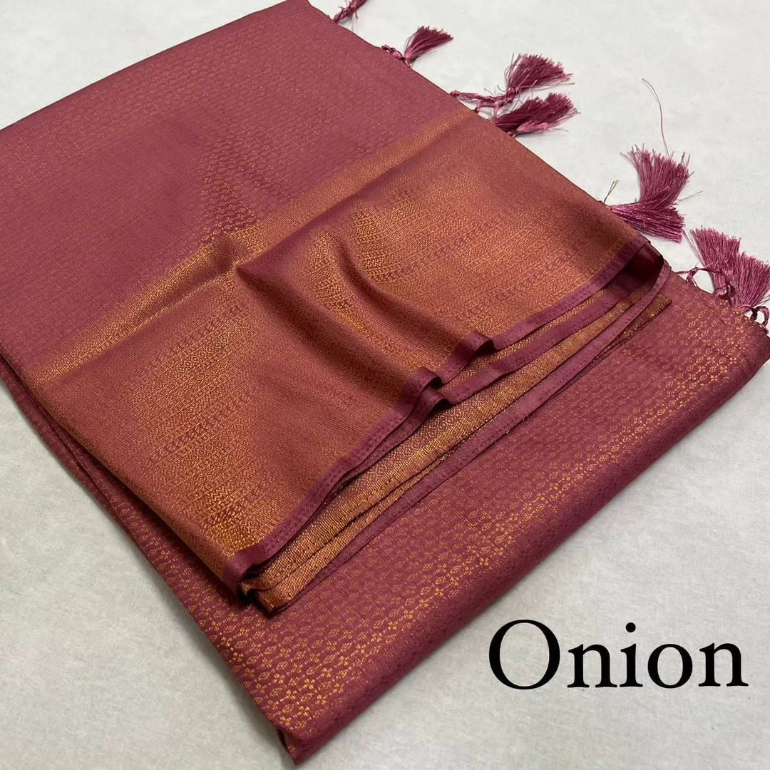 A Premium Kubera Pattu Soft Silk Saree with Blouse