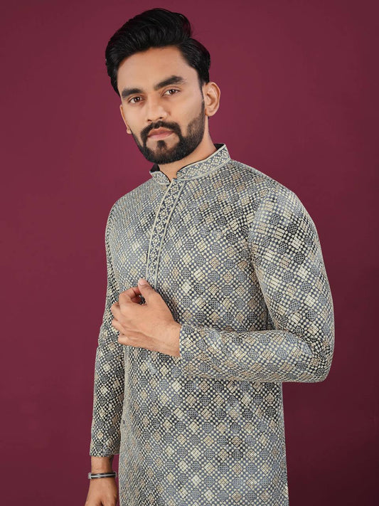 Men's Premium Chikankari Work Kurta with Pajama