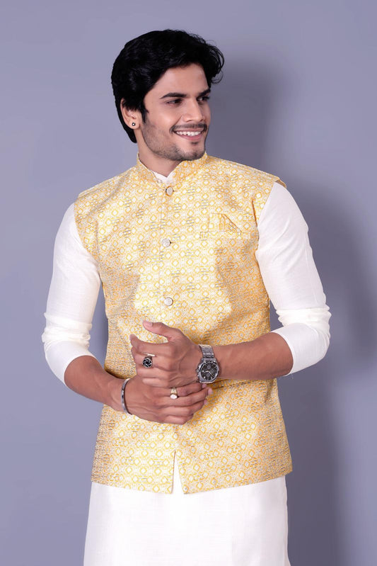 Stylish Kurta with Koti for Wedding & Festive Looks - Men's Wear
