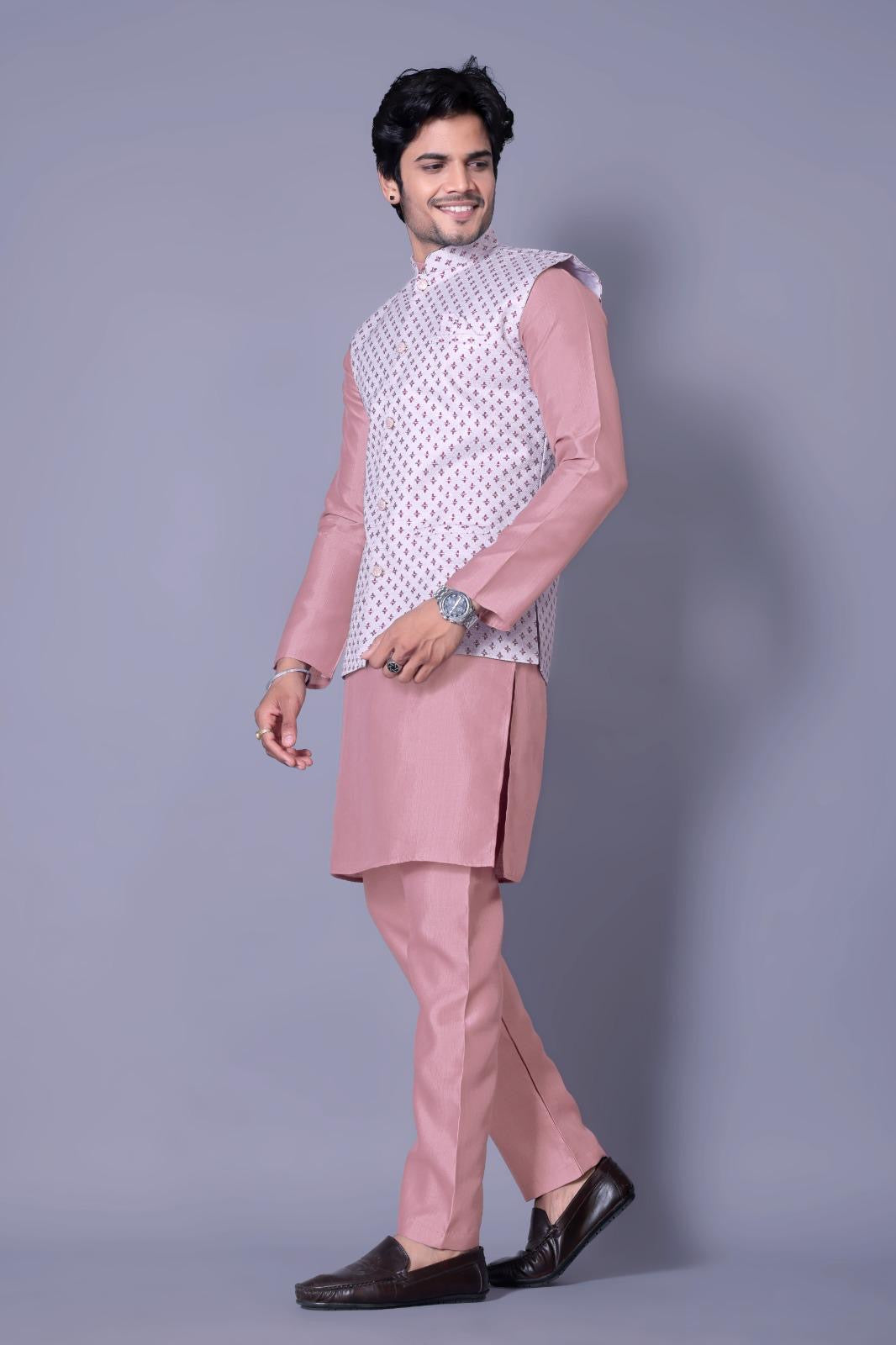 Nehru Jacket with Kurta Pajama - Royal Indian Men's Set