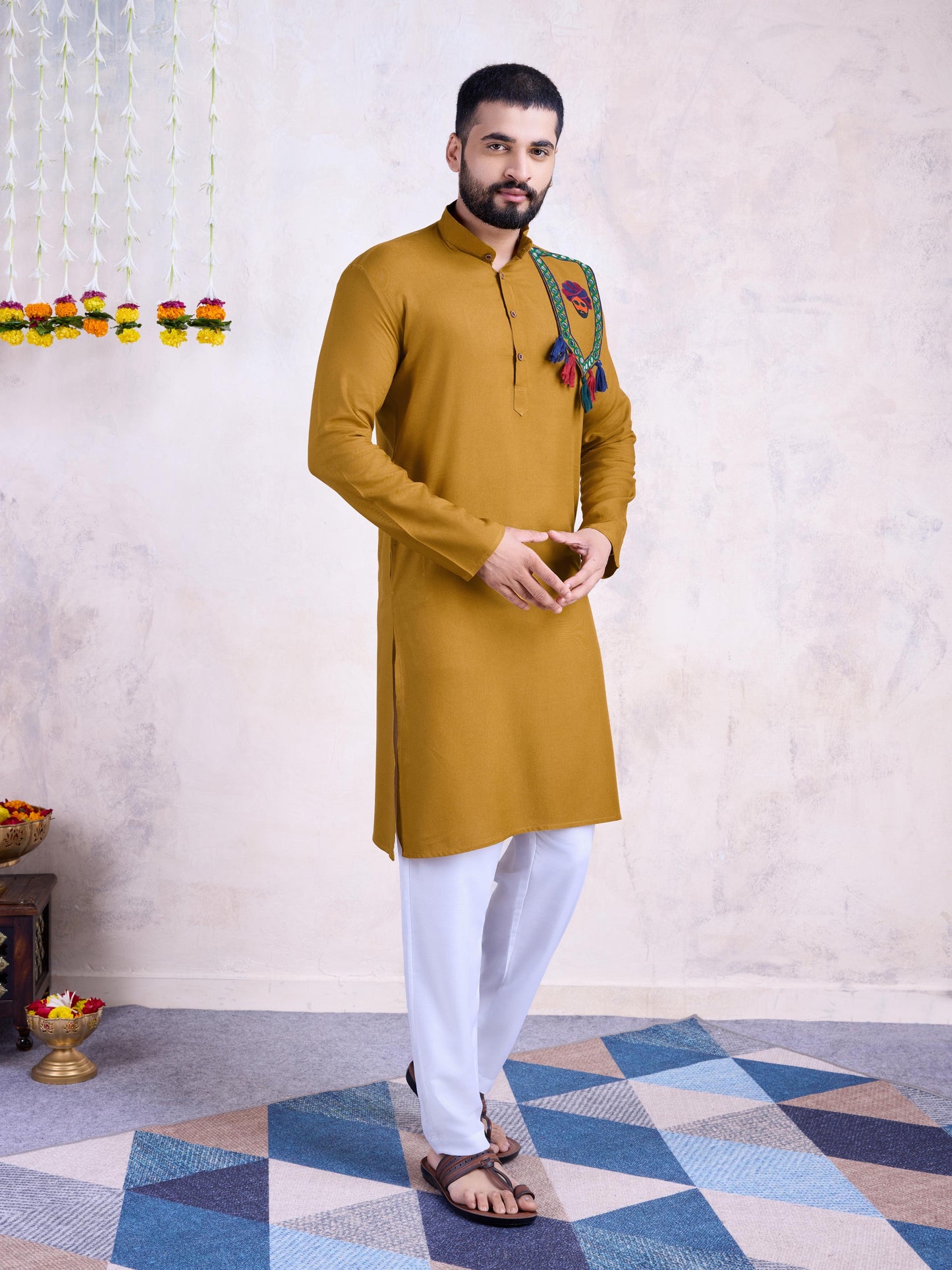 Navratri Special Men's Soft Cotton Kurta with Pajama