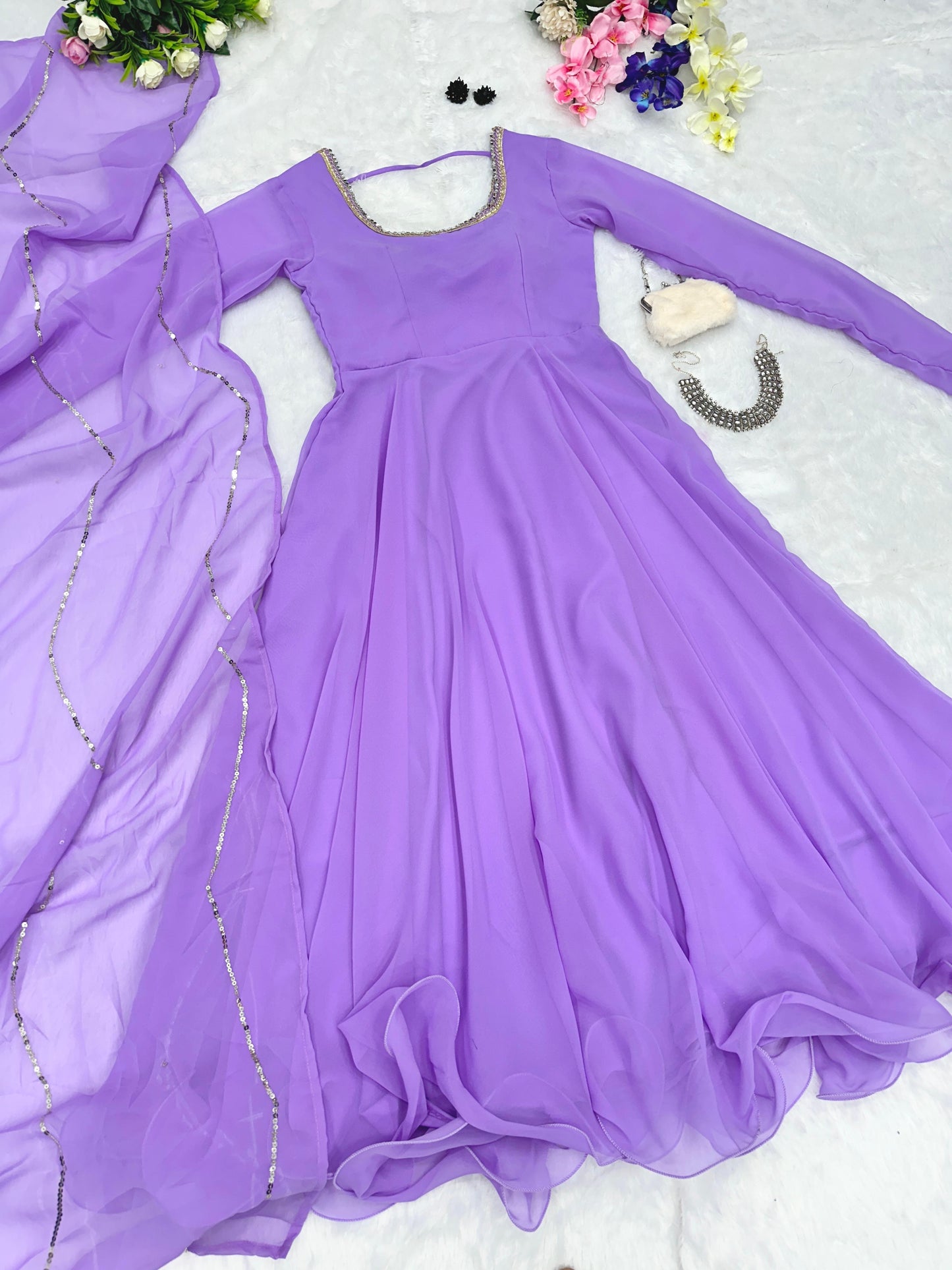 Classic and Minimalist All occasion Readymade Gowns in Multiple colours