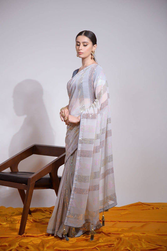 Bollywood Diva Designer Sarees with Fully Stitched Blouse