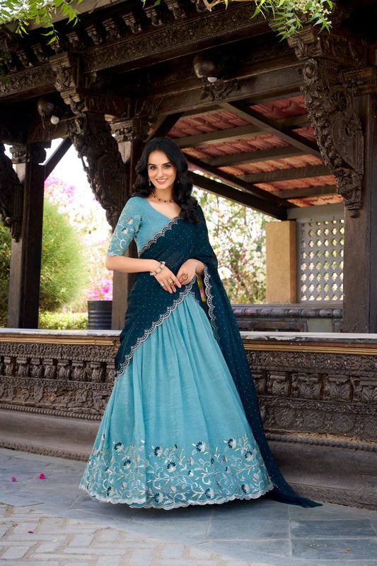 Beautiful Embroidered Fully Stitched Lightweight Lehengas