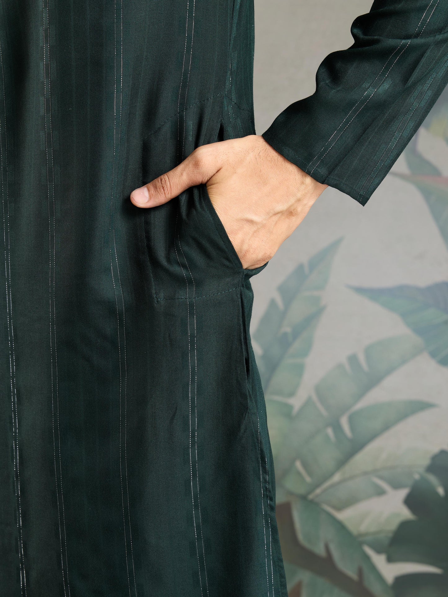 Ramjat - Premium Mens Silk kurta with Pajama and Printed Dupatta