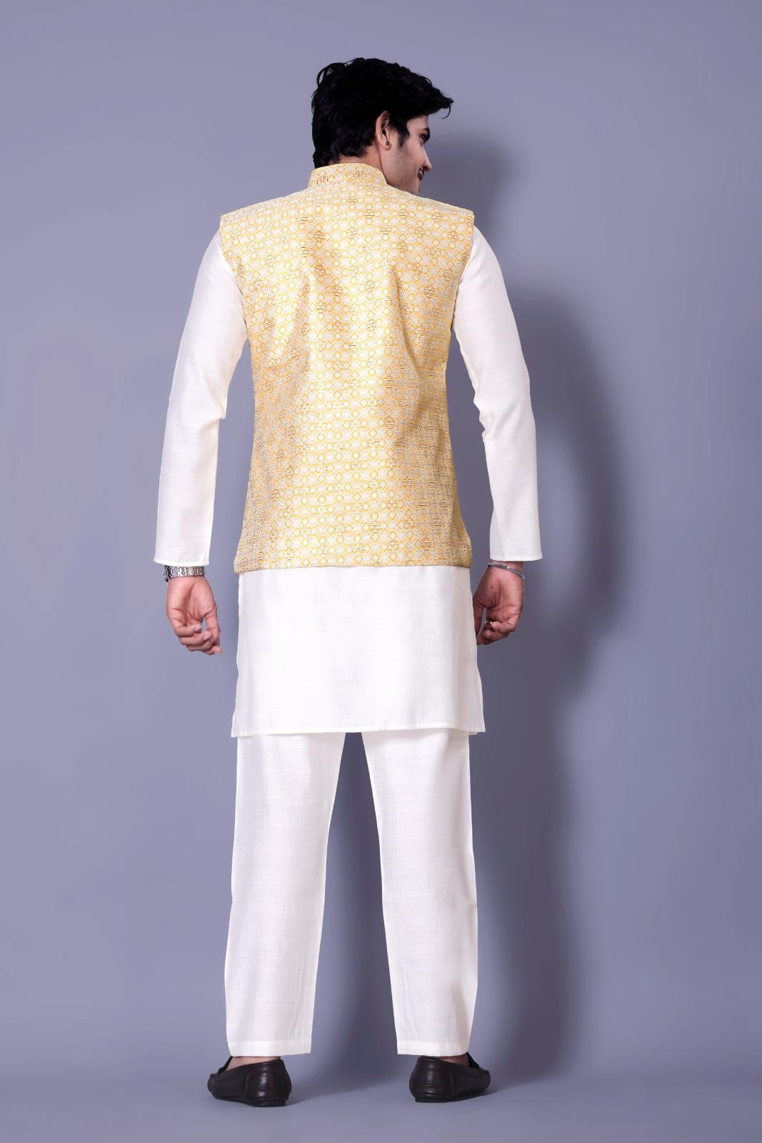 Stylish Kurta with Koti for Wedding & Festive Looks - Men's Wear