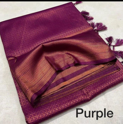 A Premium Kubera Pattu Soft Silk Saree with Blouse