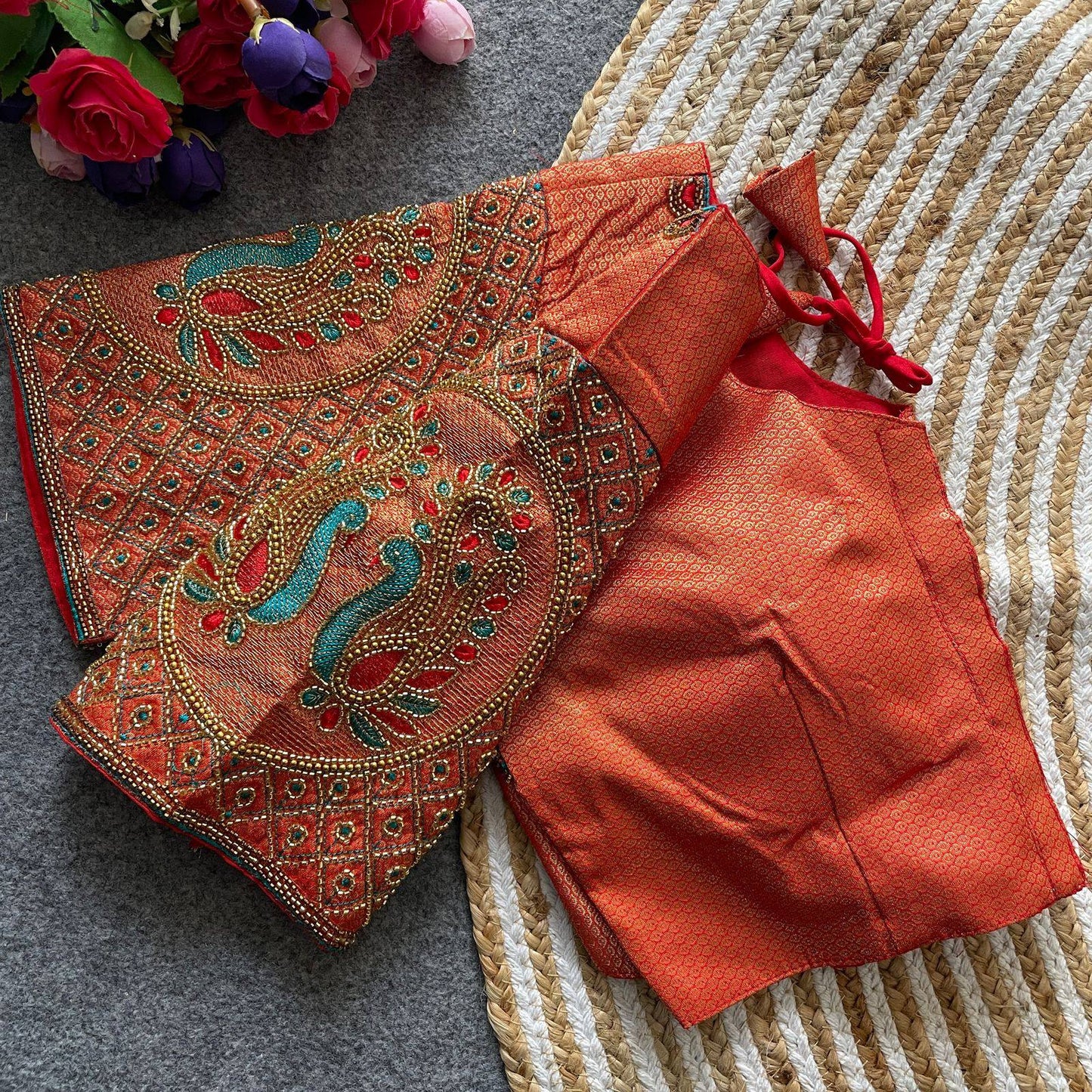 Abhinaya - Premium Thread Work Silk Readymade Blouse