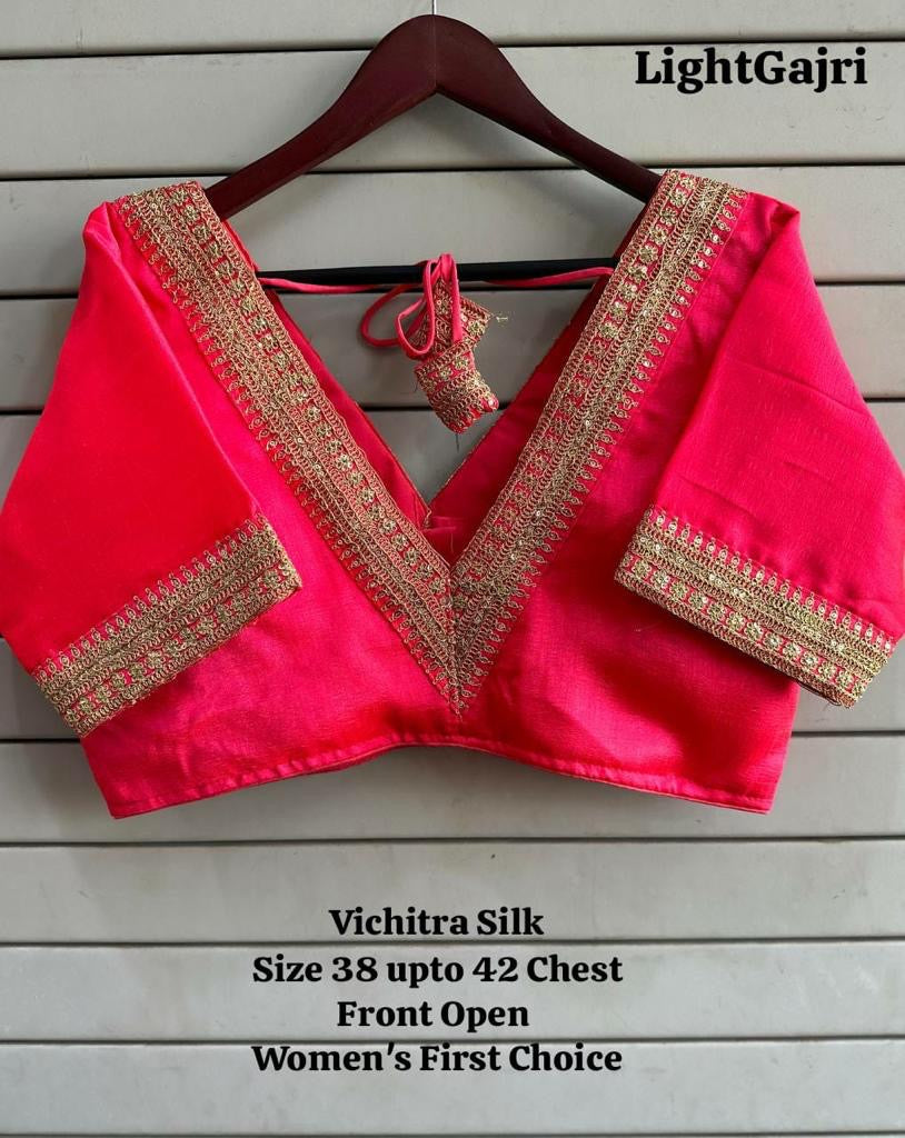 Vichitra silk premium readymade blouse