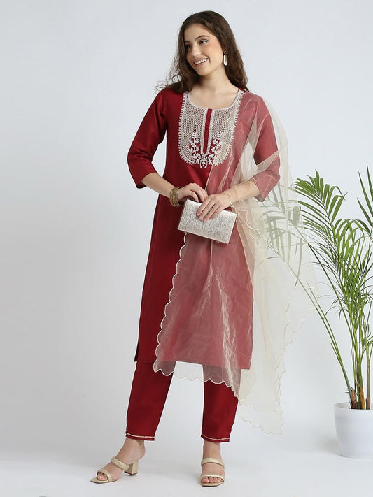 Gulzar - Soft Cotton Kurti with Minimal Sequins Work