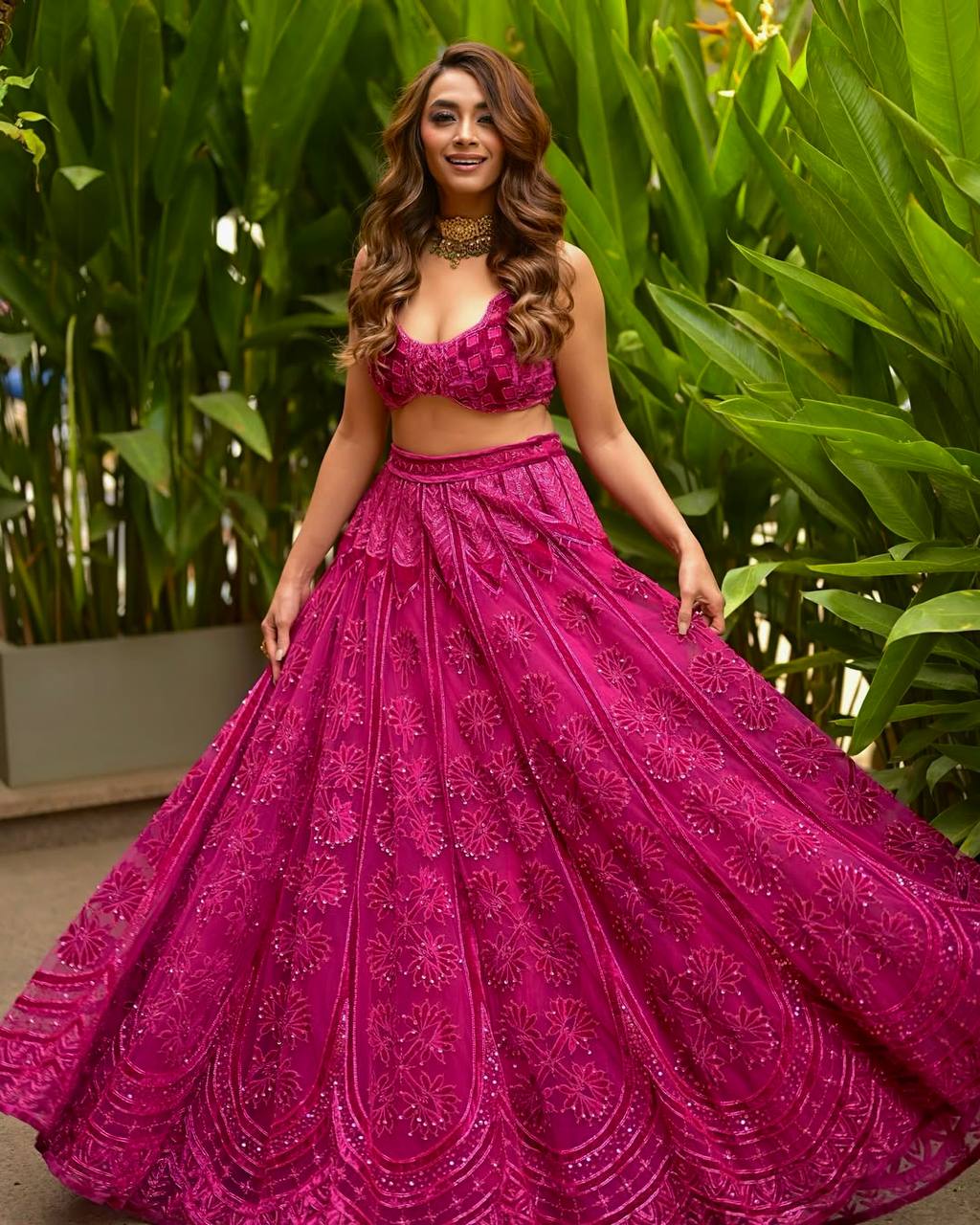 Premium Silk Pink Heavy Embroidered Lehenga Fully Stitched