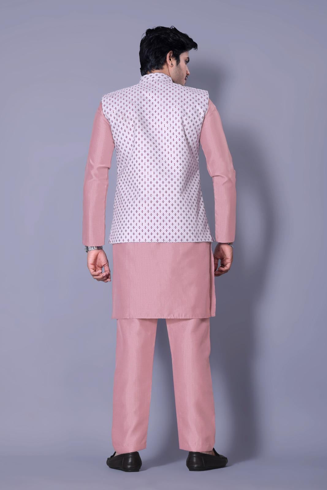 Nehru Jacket with Kurta Pajama - Royal Indian Men's Set