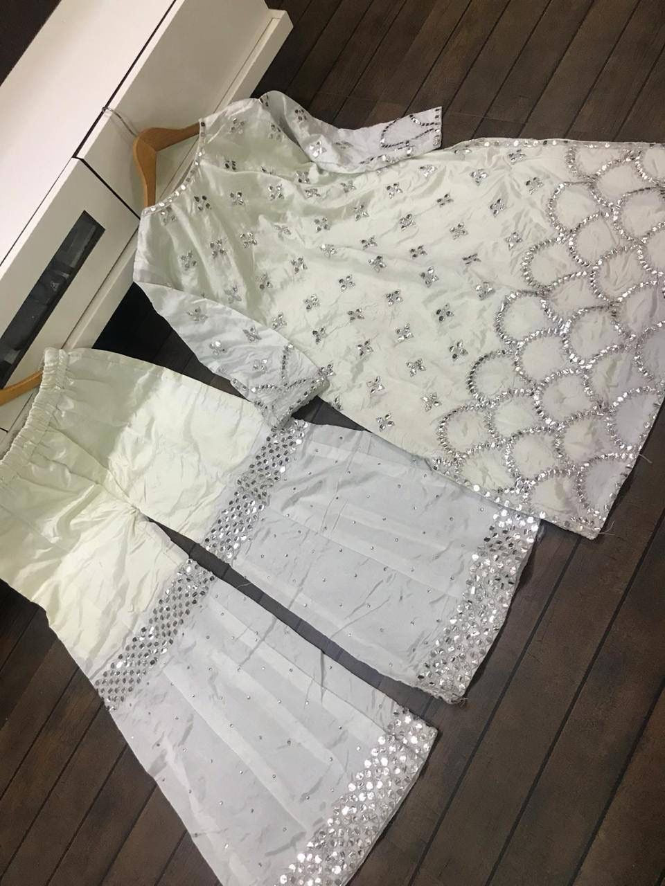 Off white sharara set