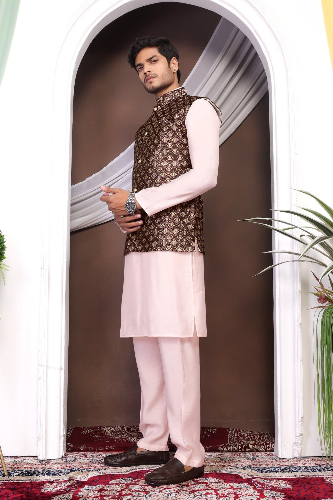 Indian Koti Kurta Combo Set - Traditional attire for Festivals