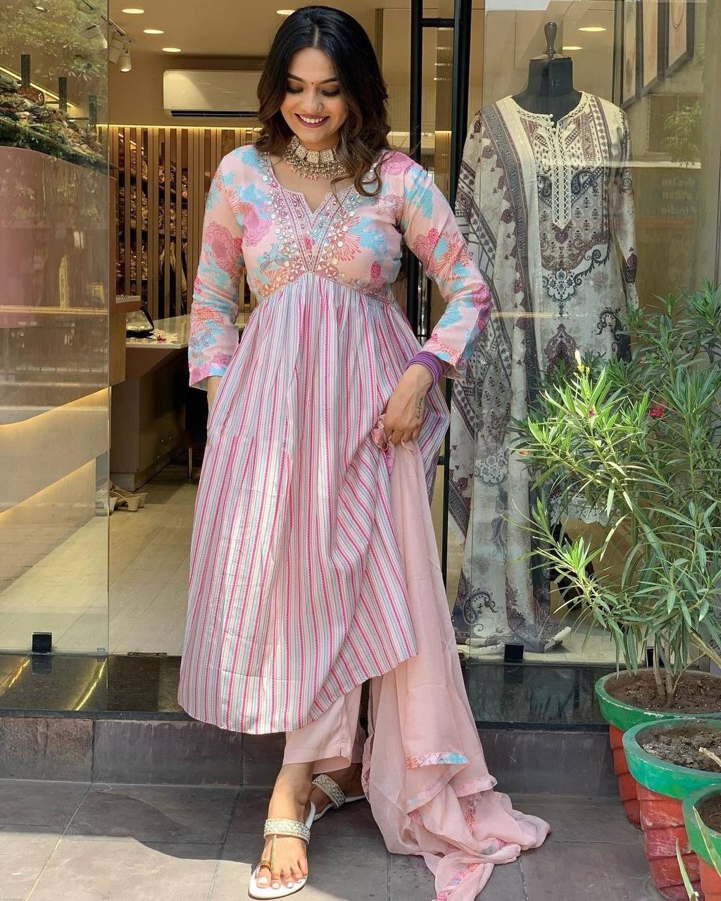 Light pink kurta set