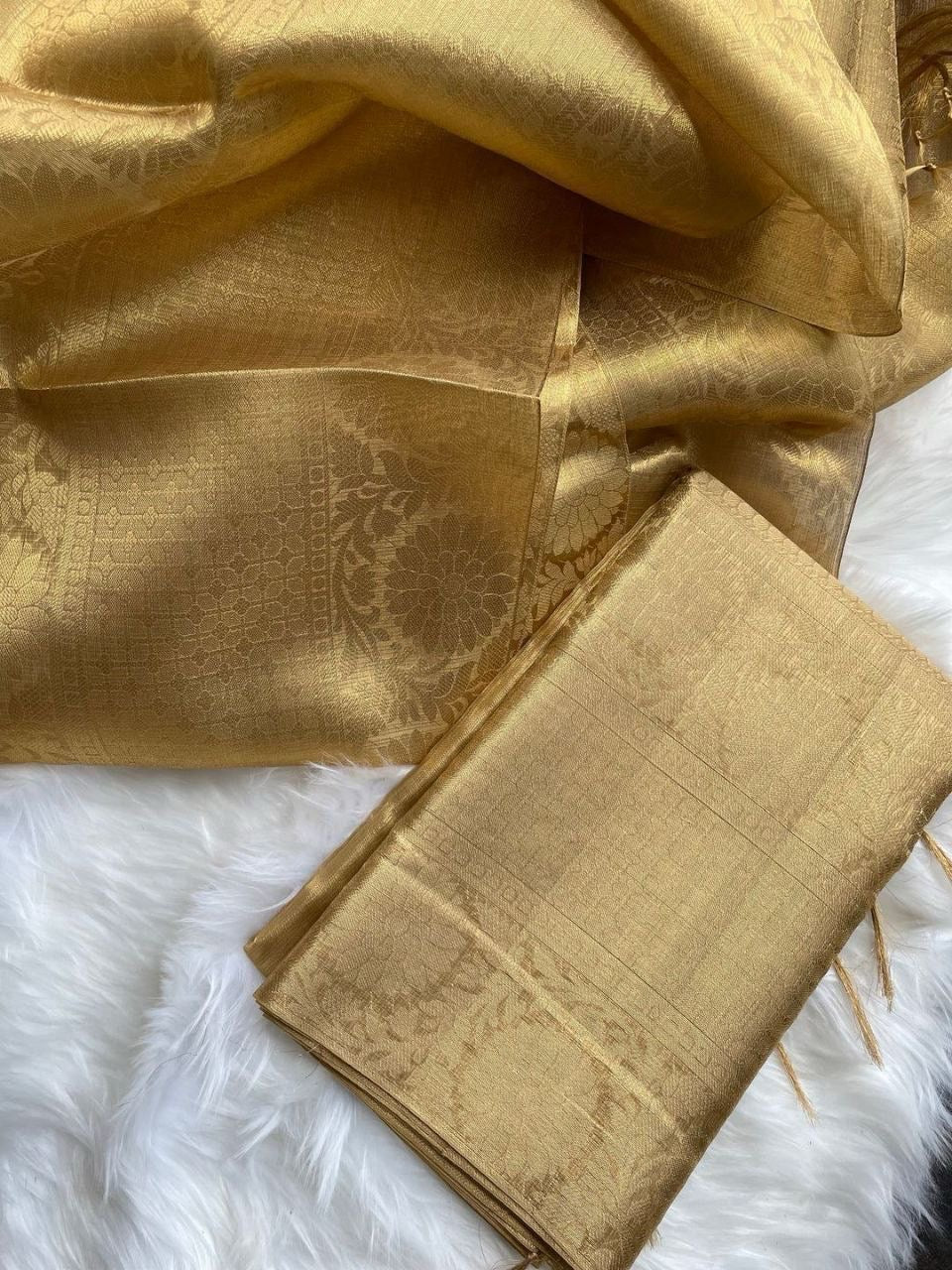 Classic Gold Saree kota silk with rich pallu weaving