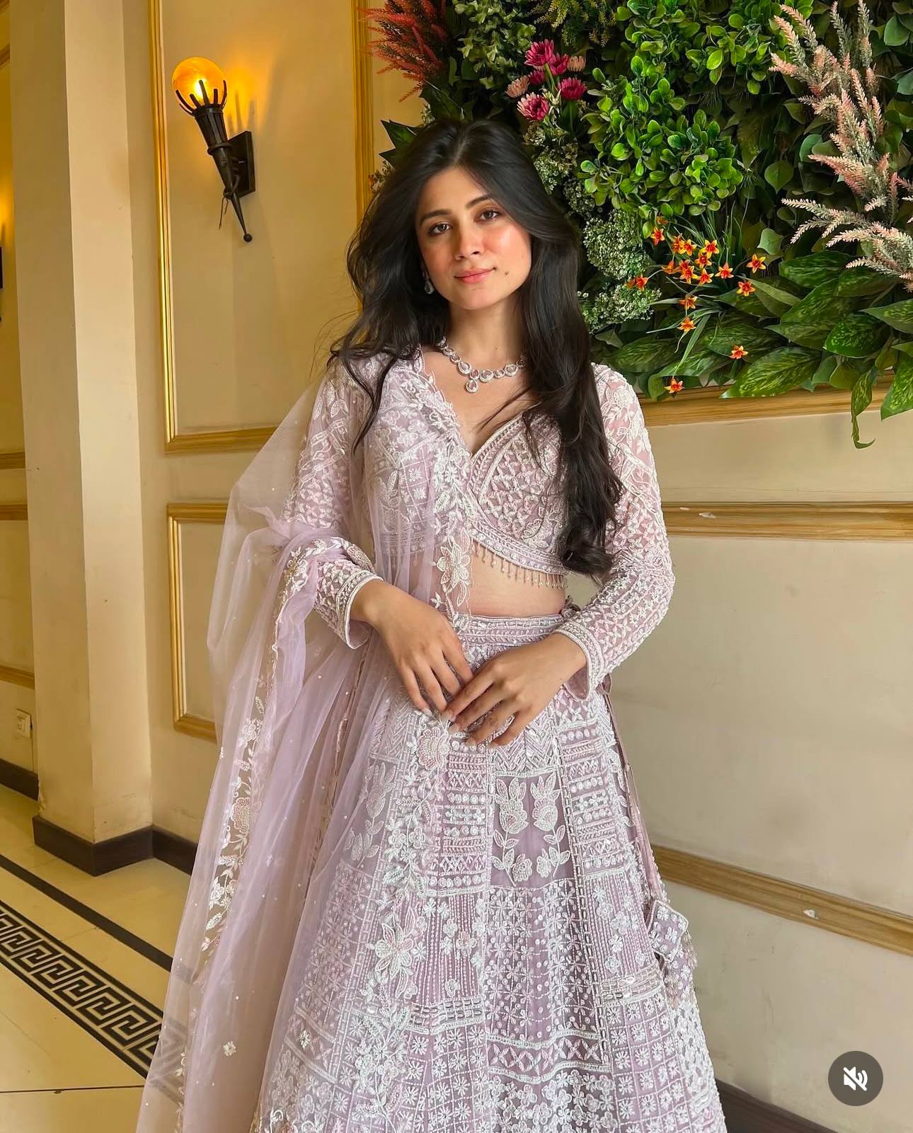 Siya - Pastel Light Colour beautiful Net Embroidered Lehenga