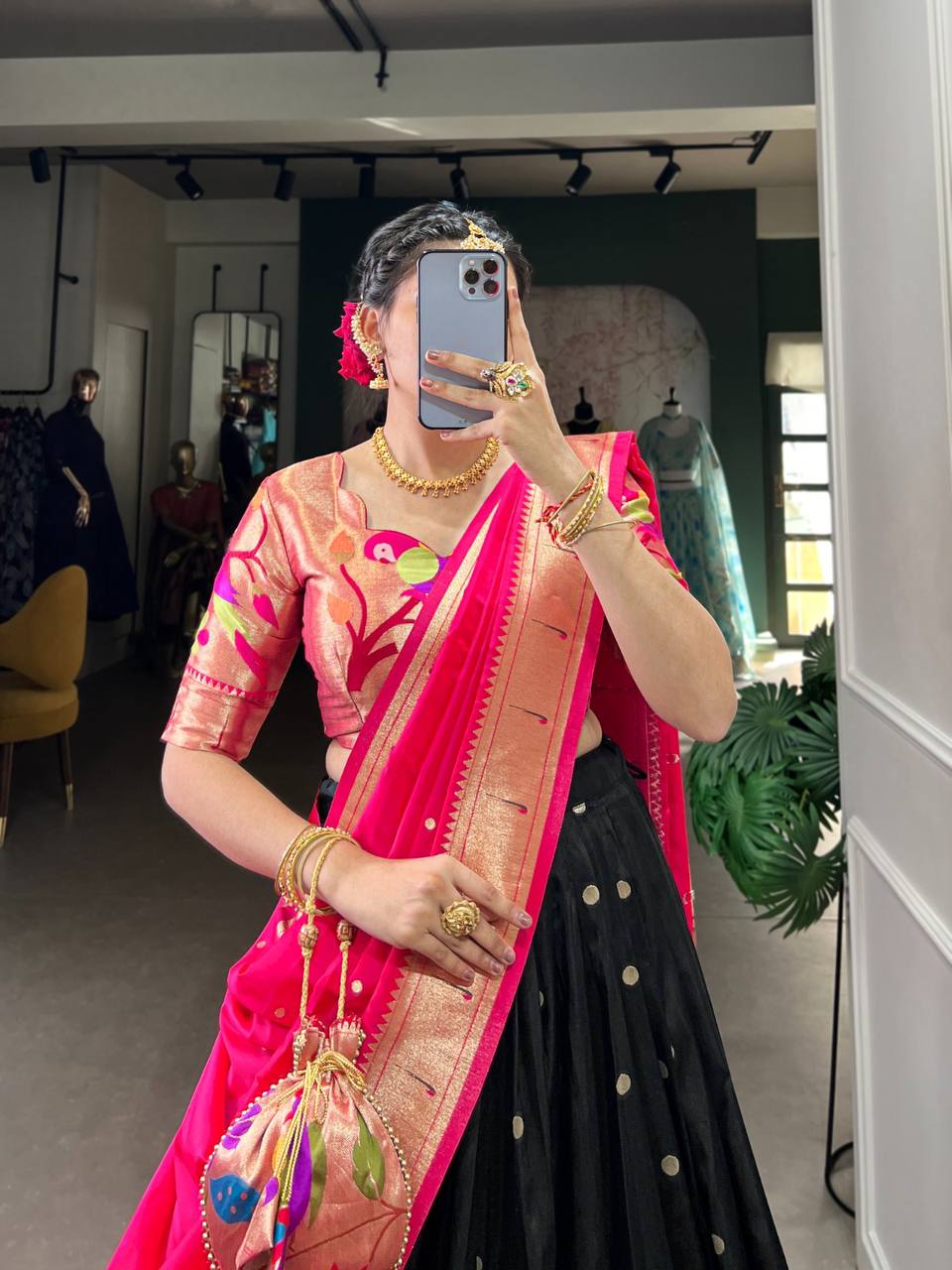 Paithani Silk Fully Stitched Lehengas in beautiful Colours