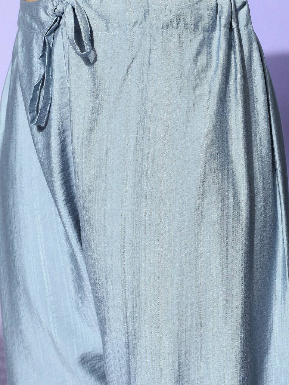 Premium Grey blue kurti set