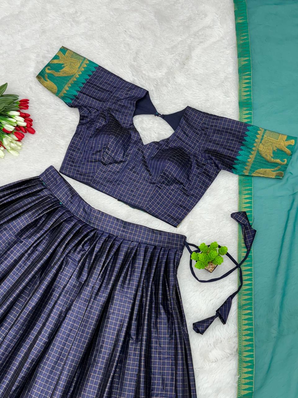 Pure Silk fully stitched classic simple lehenga