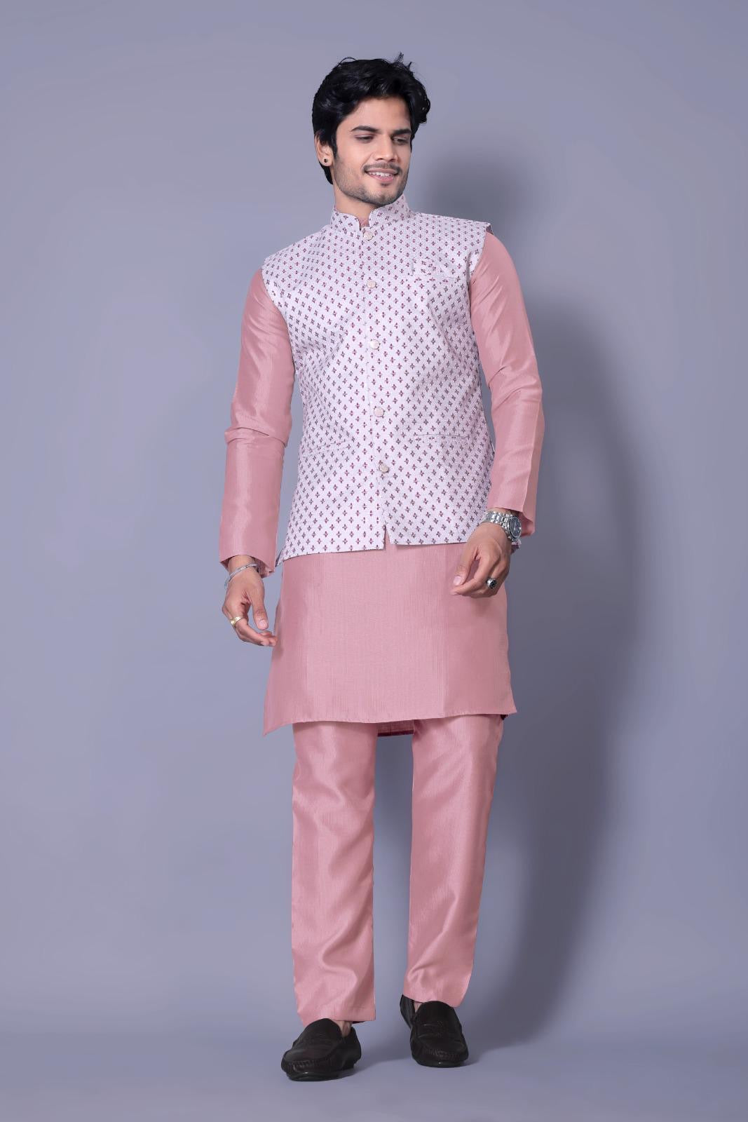 Nehru Jacket with Kurta Pajama - Royal Indian Men's Set