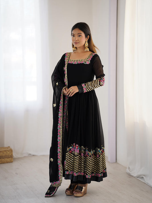 Antara - Premium Soft Georgette Anarkali Gown Fully Stitched