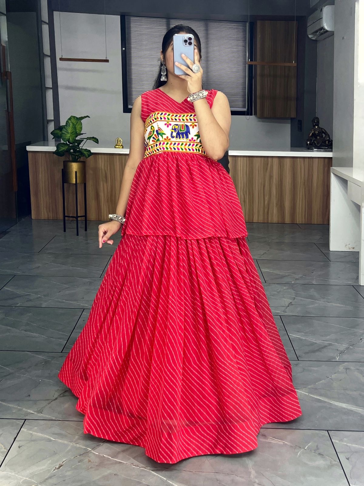 Navratri Special Kediya Style Georgette Leriyu Chaniya Choli