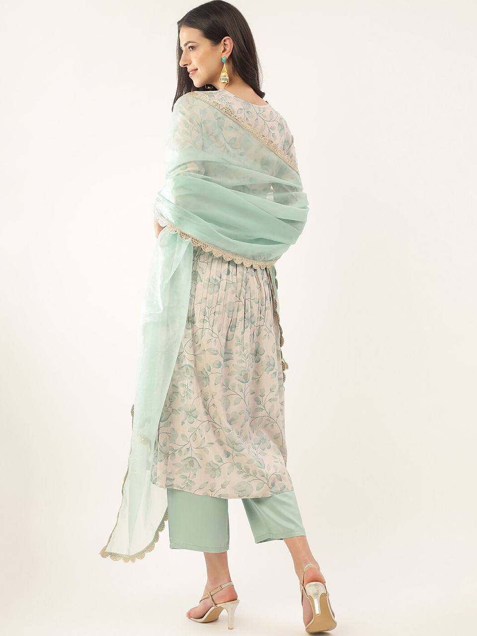 Sea green kurti set