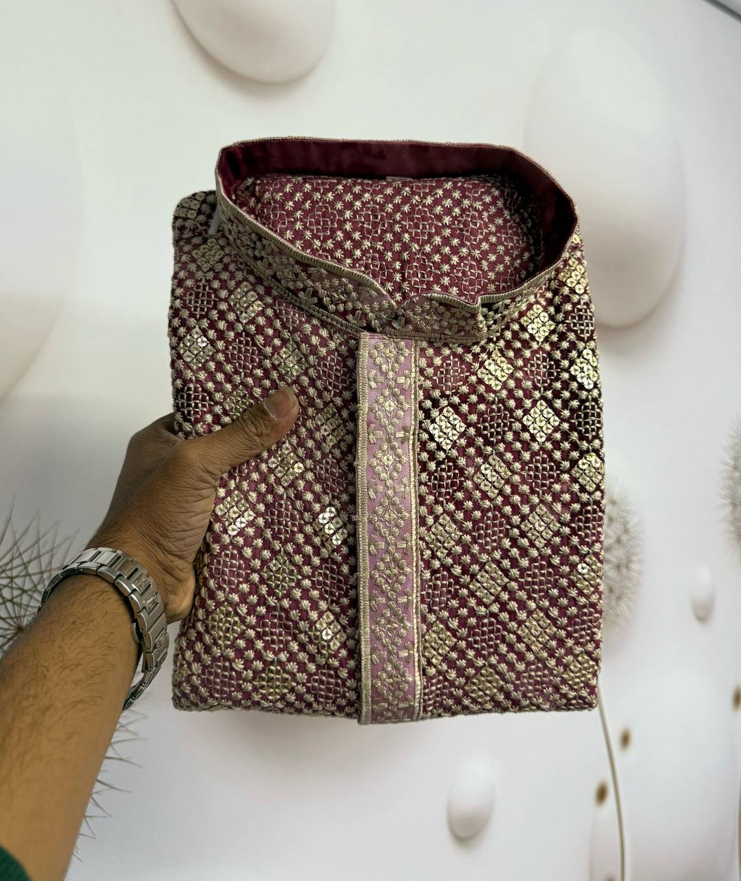 Men's Premium Chikankari Work Kurta with Pajama