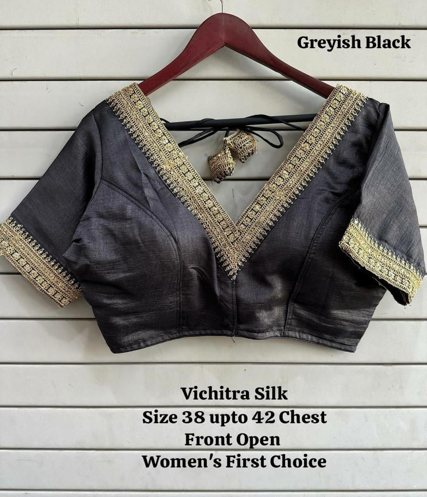 Vichitra silk premium readymade blouse