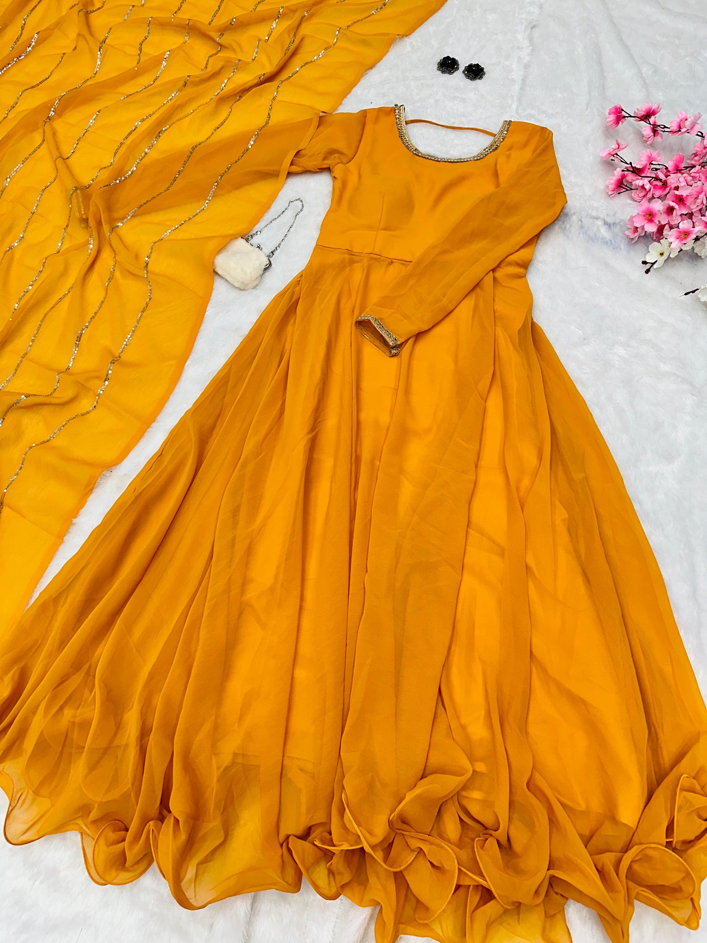 Classic and Minimalist All occasion Readymade Gowns in Multiple colours