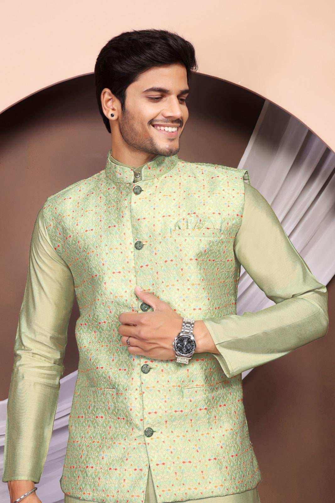 Ethnic Jacket Kurta Set for Men - Weddings & Festivals
