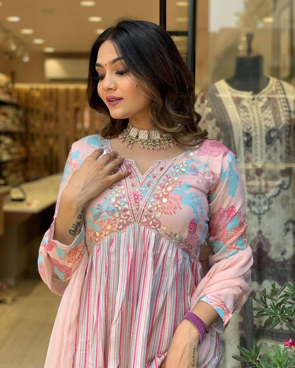 Light pink kurta set