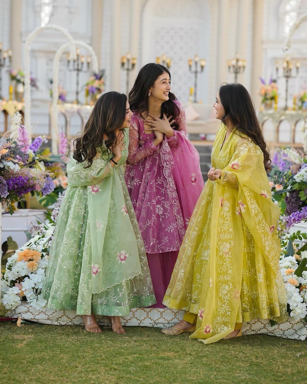 Organza Gown with emberoidery