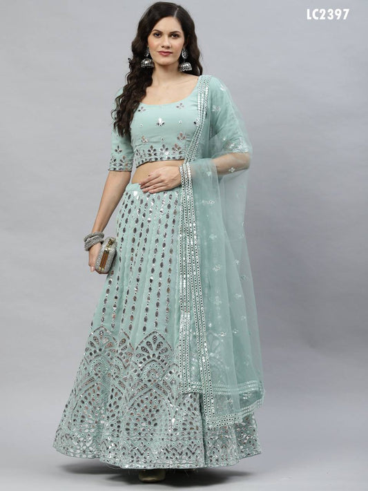 Premium georgette fully stitched lehengas