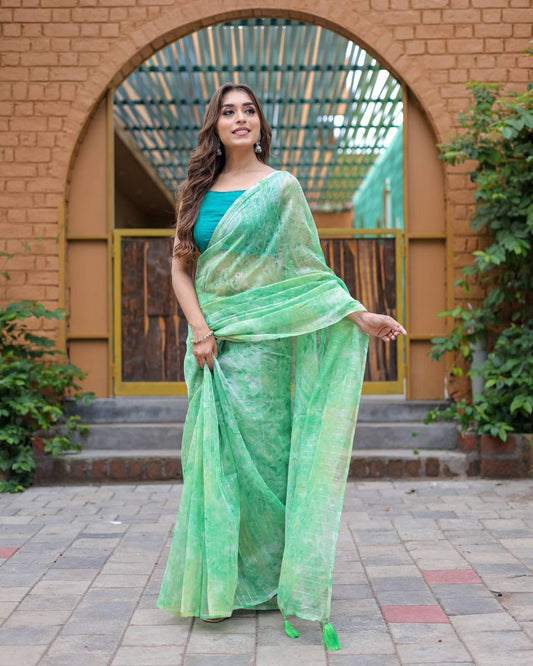Nayara - Premium Organza Saree with fully stitched options