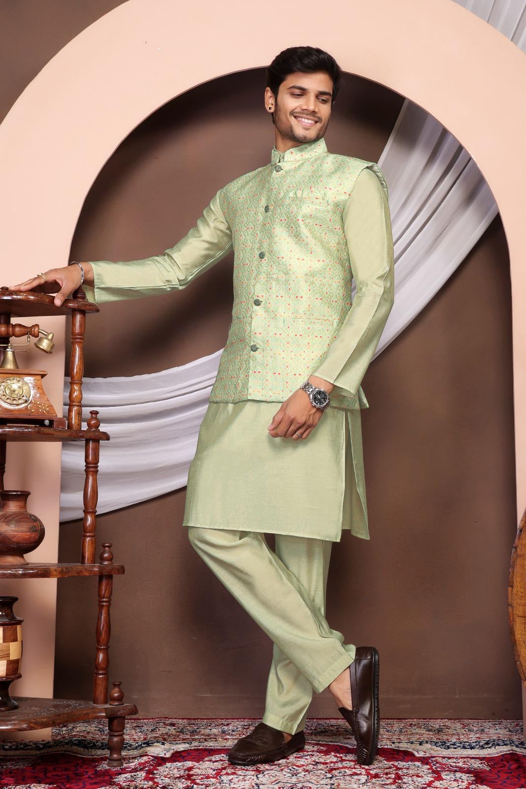 Ethnic Jacket Kurta Set for Men - Weddings & Festivals