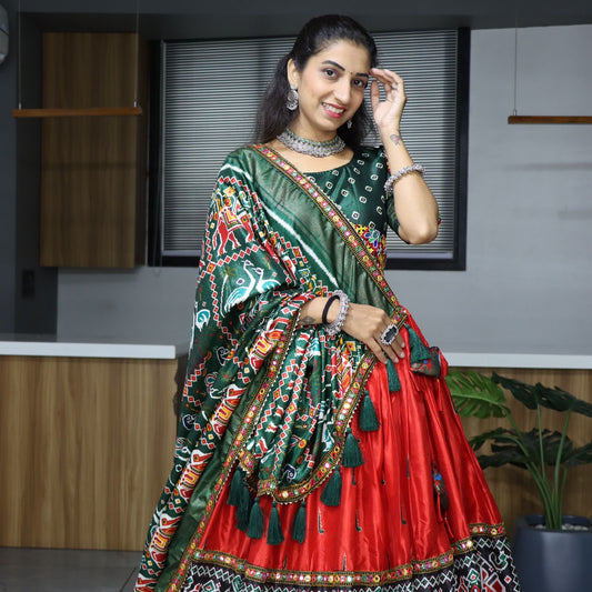 Navratri Special Patola Print Dola Silk Fully Stitched Chaniya Choli