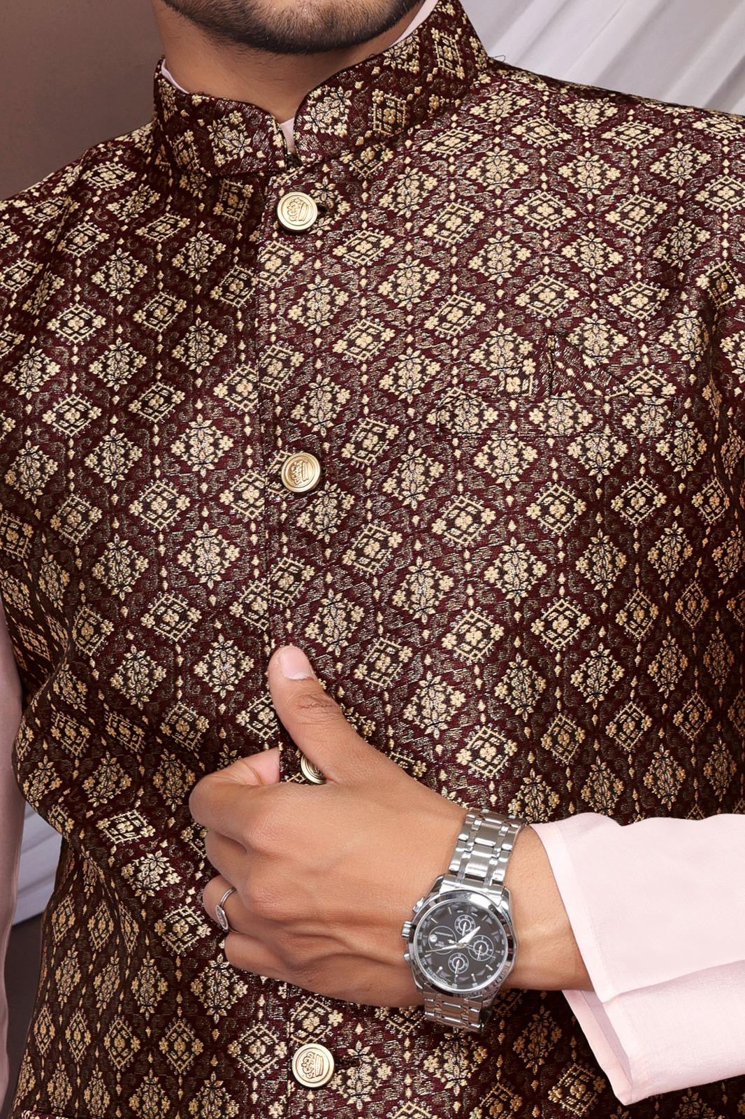 Indian Koti Kurta Combo Set - Traditional attire for Festivals